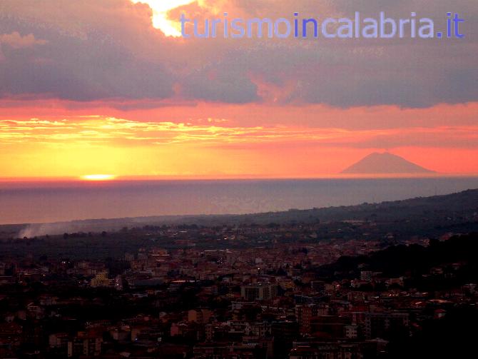 Tramonto sul Tirreno da Lamezia